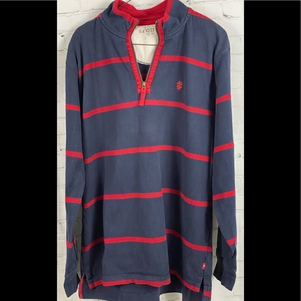 Vintage Izod 1/4 Zip Pullover Sweatshirt. Size Large